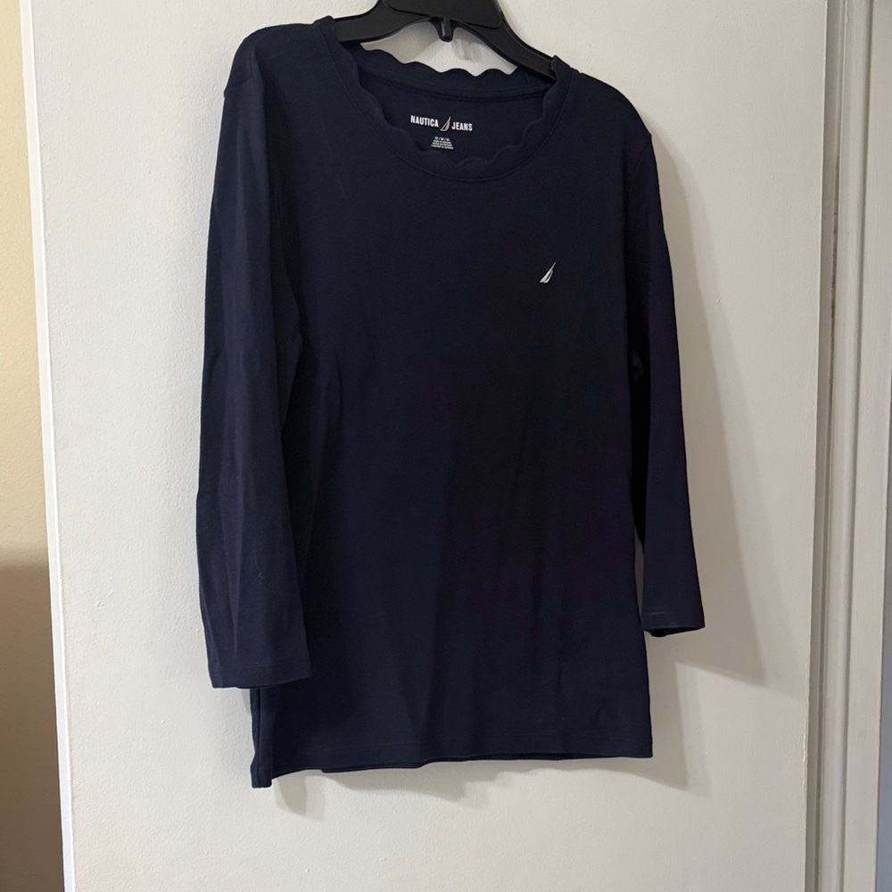 Nautica Dark Blue Crew Neck Shirt